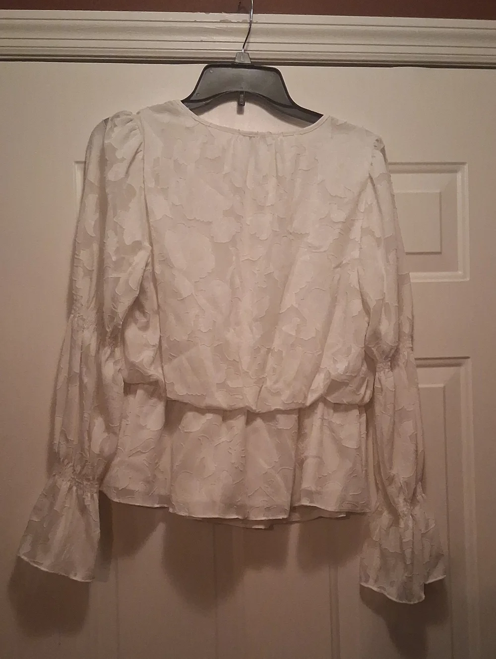 Elizabeth And James Blanca Floral Burnout Peplum Blouse